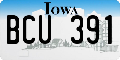 IA license plate BCU391