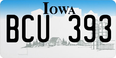 IA license plate BCU393