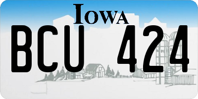 IA license plate BCU424
