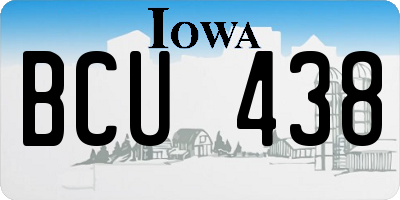 IA license plate BCU438
