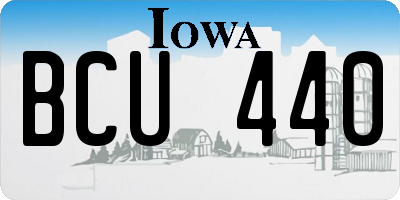 IA license plate BCU440