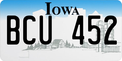 IA license plate BCU452