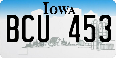 IA license plate BCU453