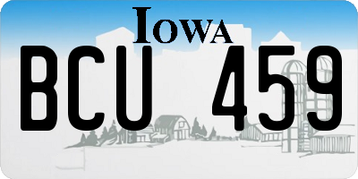 IA license plate BCU459
