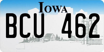 IA license plate BCU462