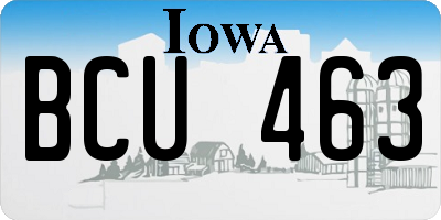 IA license plate BCU463