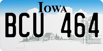 IA license plate BCU464