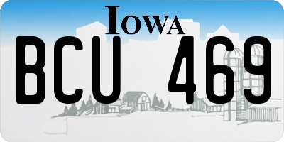 IA license plate BCU469