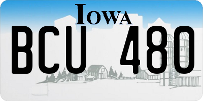 IA license plate BCU480