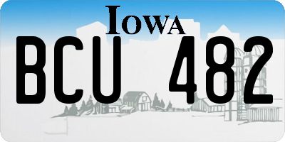 IA license plate BCU482