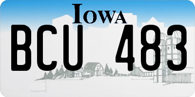 IA license plate BCU483