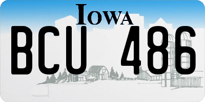 IA license plate BCU486