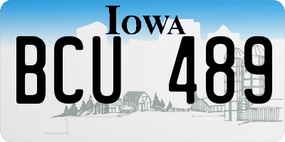IA license plate BCU489