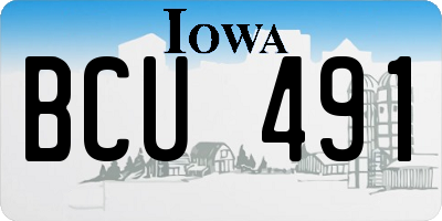IA license plate BCU491