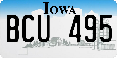 IA license plate BCU495
