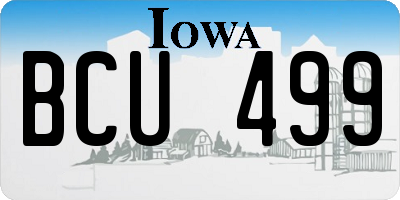 IA license plate BCU499