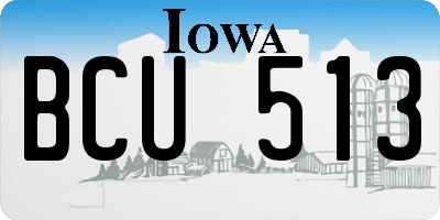 IA license plate BCU513