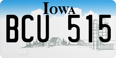 IA license plate BCU515