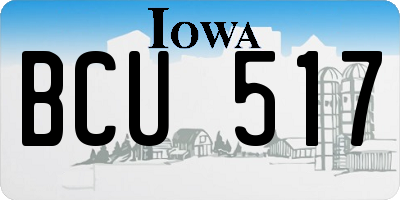 IA license plate BCU517