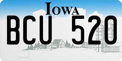 IA license plate BCU520