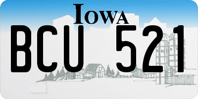 IA license plate BCU521