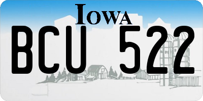 IA license plate BCU522