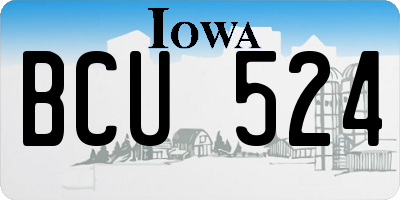 IA license plate BCU524