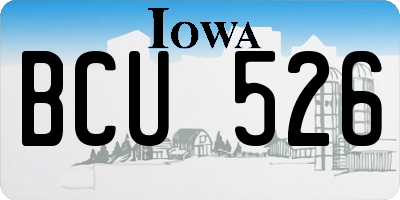 IA license plate BCU526