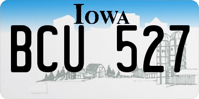 IA license plate BCU527