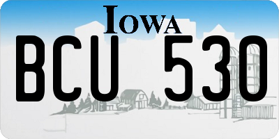 IA license plate BCU530