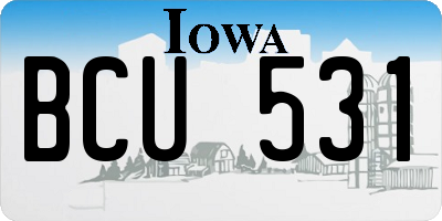 IA license plate BCU531