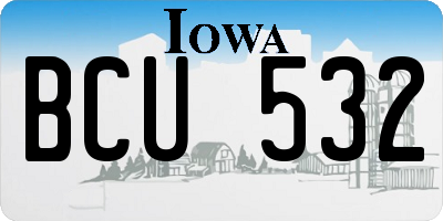 IA license plate BCU532