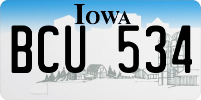 IA license plate BCU534