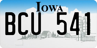 IA license plate BCU541