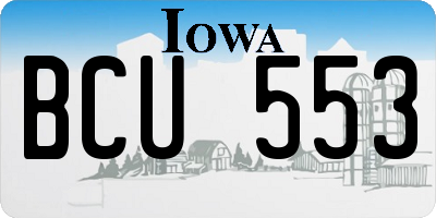 IA license plate BCU553