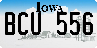 IA license plate BCU556