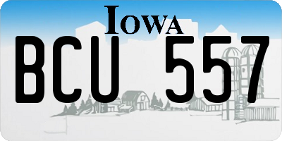 IA license plate BCU557