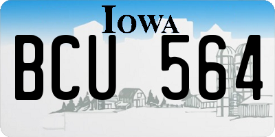 IA license plate BCU564