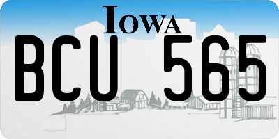 IA license plate BCU565