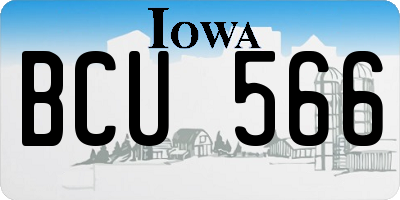 IA license plate BCU566