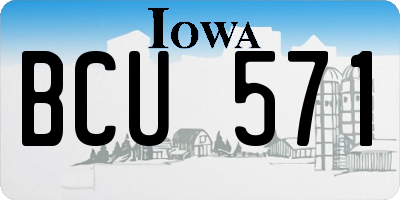 IA license plate BCU571