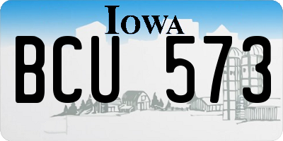IA license plate BCU573