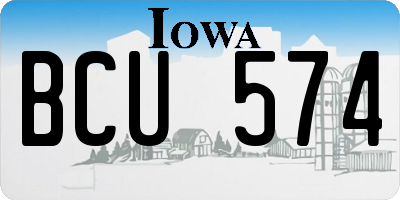 IA license plate BCU574