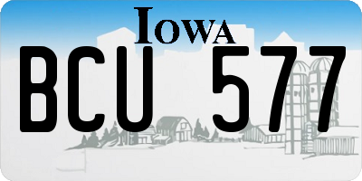 IA license plate BCU577