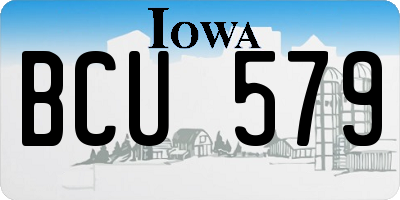 IA license plate BCU579