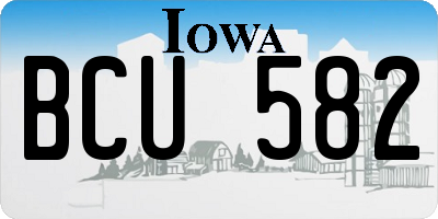 IA license plate BCU582