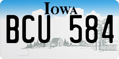 IA license plate BCU584