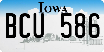 IA license plate BCU586