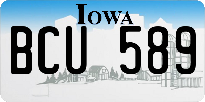 IA license plate BCU589