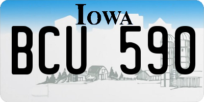 IA license plate BCU590